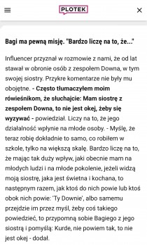 Bagi ma siostrę z zespołem Downa. Jego słowa chwytają za serce - Plotek